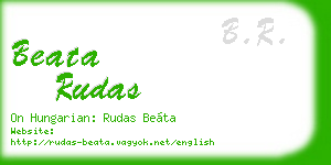 beata rudas business card