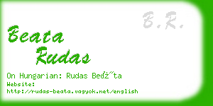 beata rudas business card